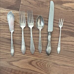 Elegant Silver Cutlery Set vintage sterling by stief